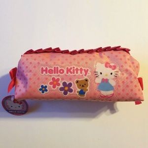 HELLO KITTY PINK ZIPPER ACESSORY POUCH